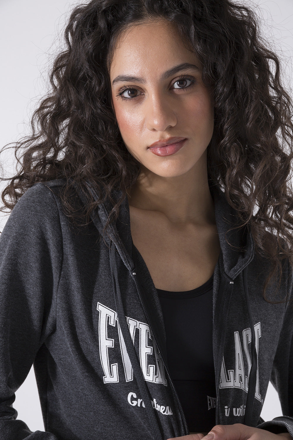 FELPA FULL ZIP CON CAPPUCCIO MINIMAL BOXING