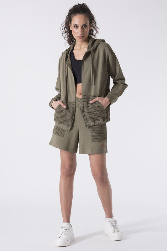 FELPA FULL ZIP CON CAPPUCCIO WANDERLUST