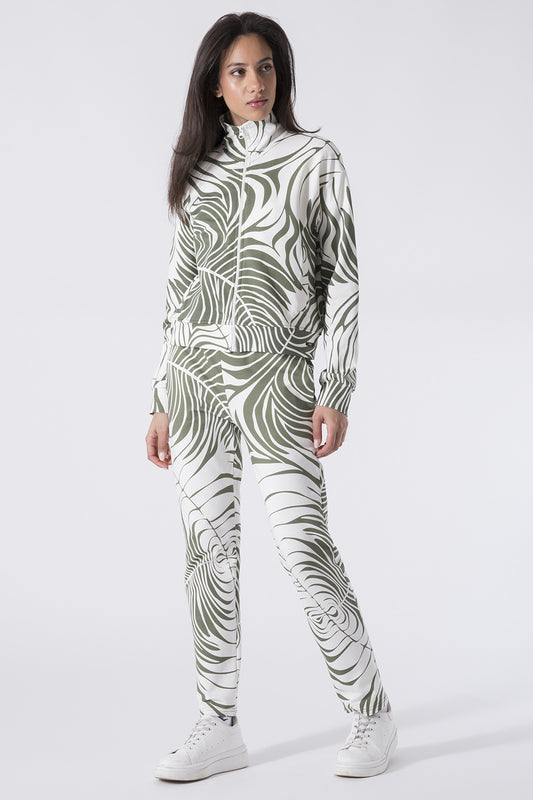 GIACCA FULL ZIP CON STAMPA ALL OVER