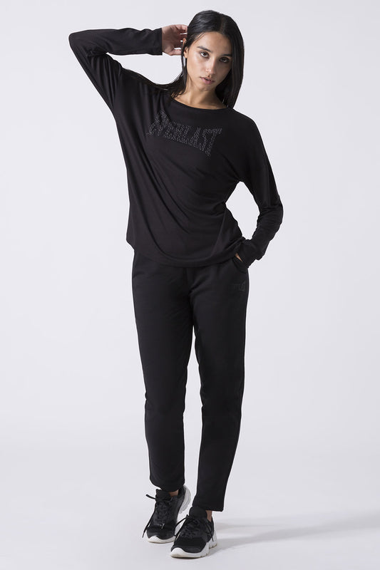 LEISURE MAGLIA A MANICHE LUNGHE CON LOGO