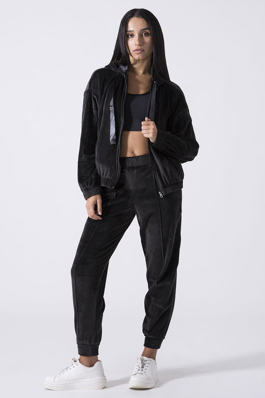 LEISURE GIACCA FULL ZIP CON CAPPUCCIO IN CINIGLIA