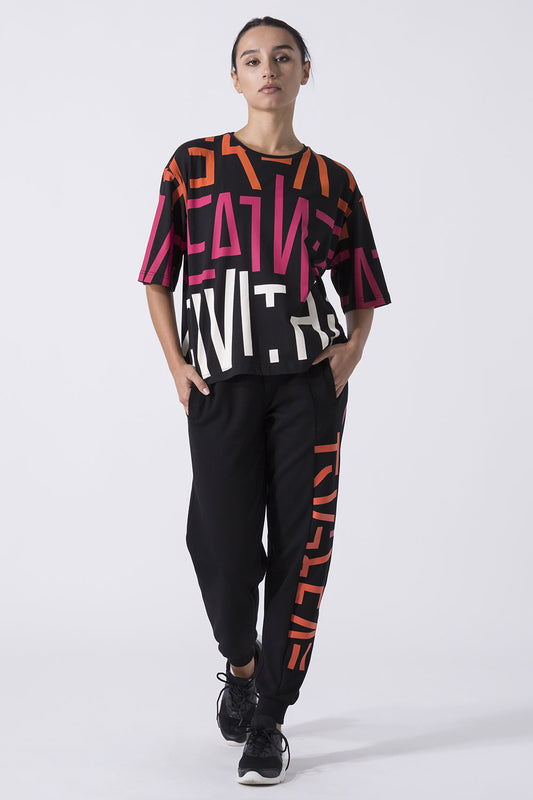 STREETWEAR T-SHIRT WITH LETTERING GRAPHIC