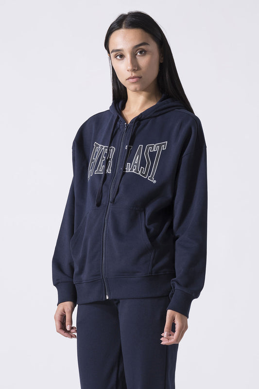 ICONIC FELPA FULL ZIP CON CAPPUCCIO CON LOGO