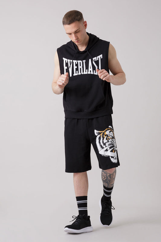 THE ICON FELPA CAPPUCCIO SMANICATA CON GRAFICA TIGRE