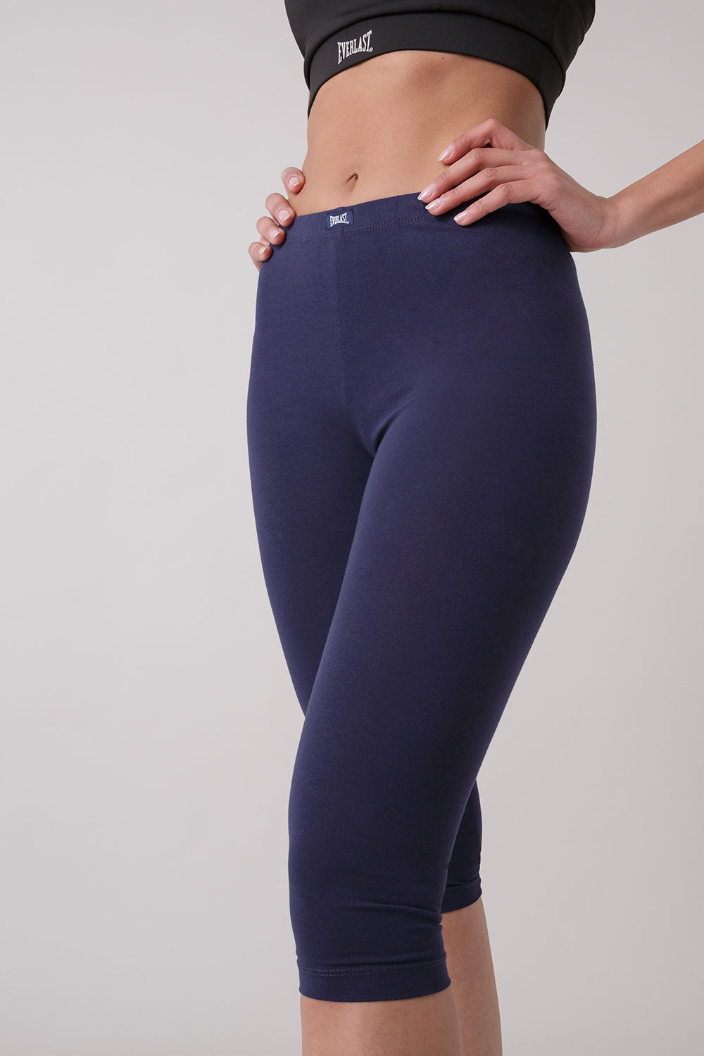 BASIC STRETCH JERSEY CAPRI LEGGINGS