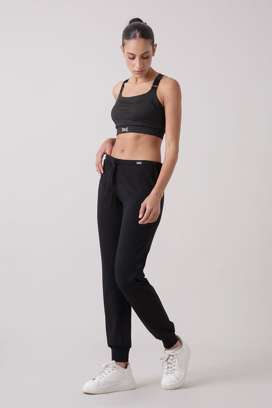 BASIC PANTALONE CON POLSINO IN JERSEY STRETCH