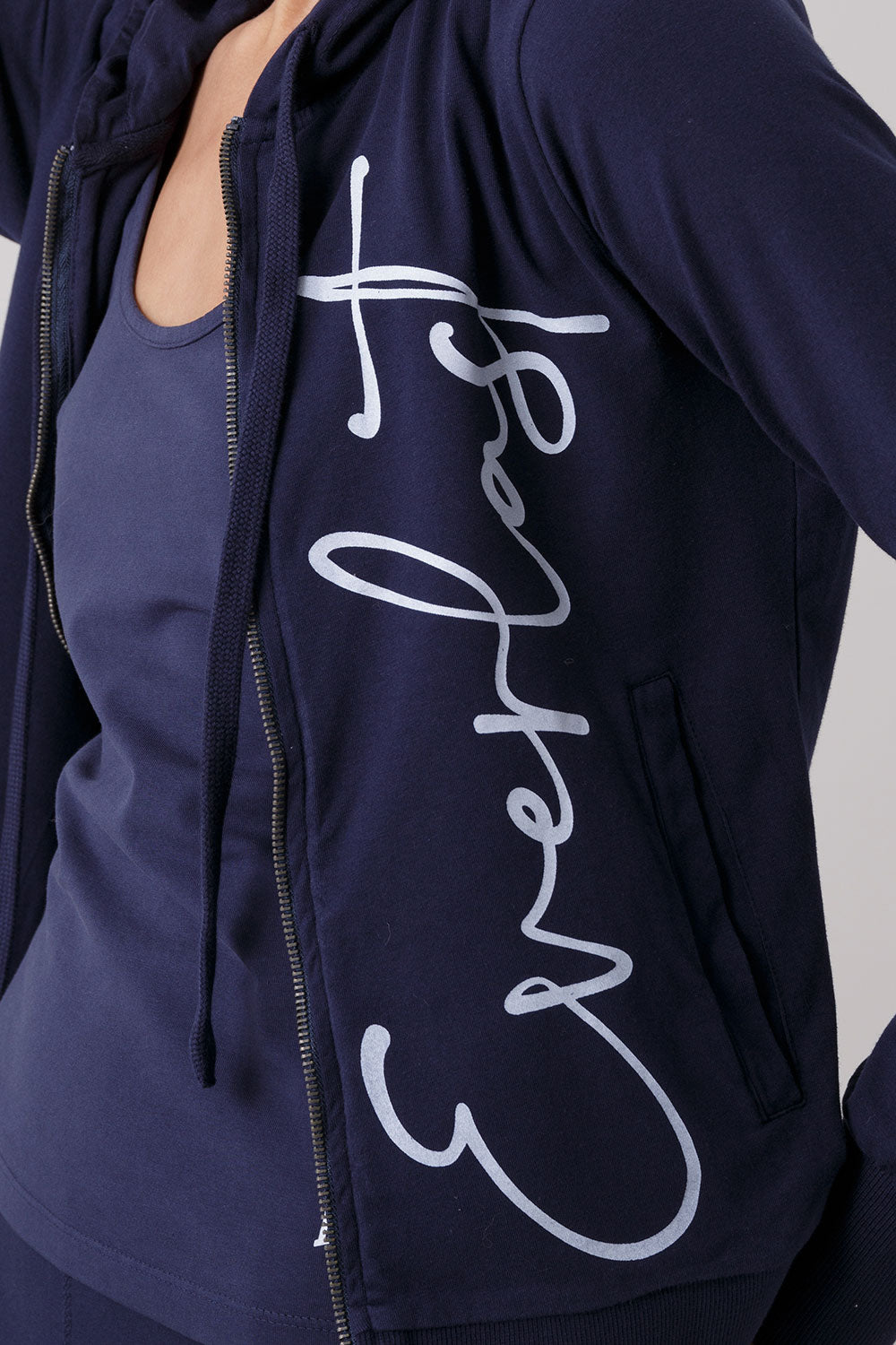 TREATMENT GIACCA FULL ZIP CON CAPPUCCIO CON GRAFICA