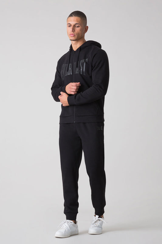 BASIC TRACKSUIT WITH FULL ZIP HOODIE AND CUFFED TROUSERS