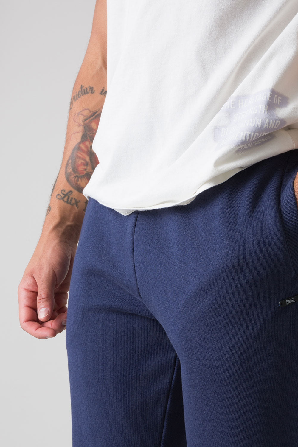 SUNFADED PANTS WITH CUFFED HEM