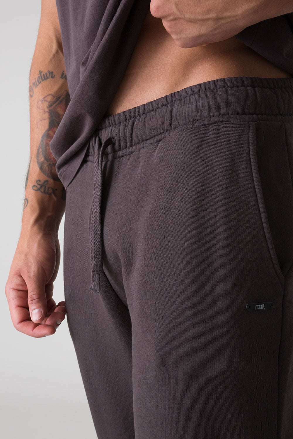 SUNFADED PANTS WITH ELASTIC HEM
