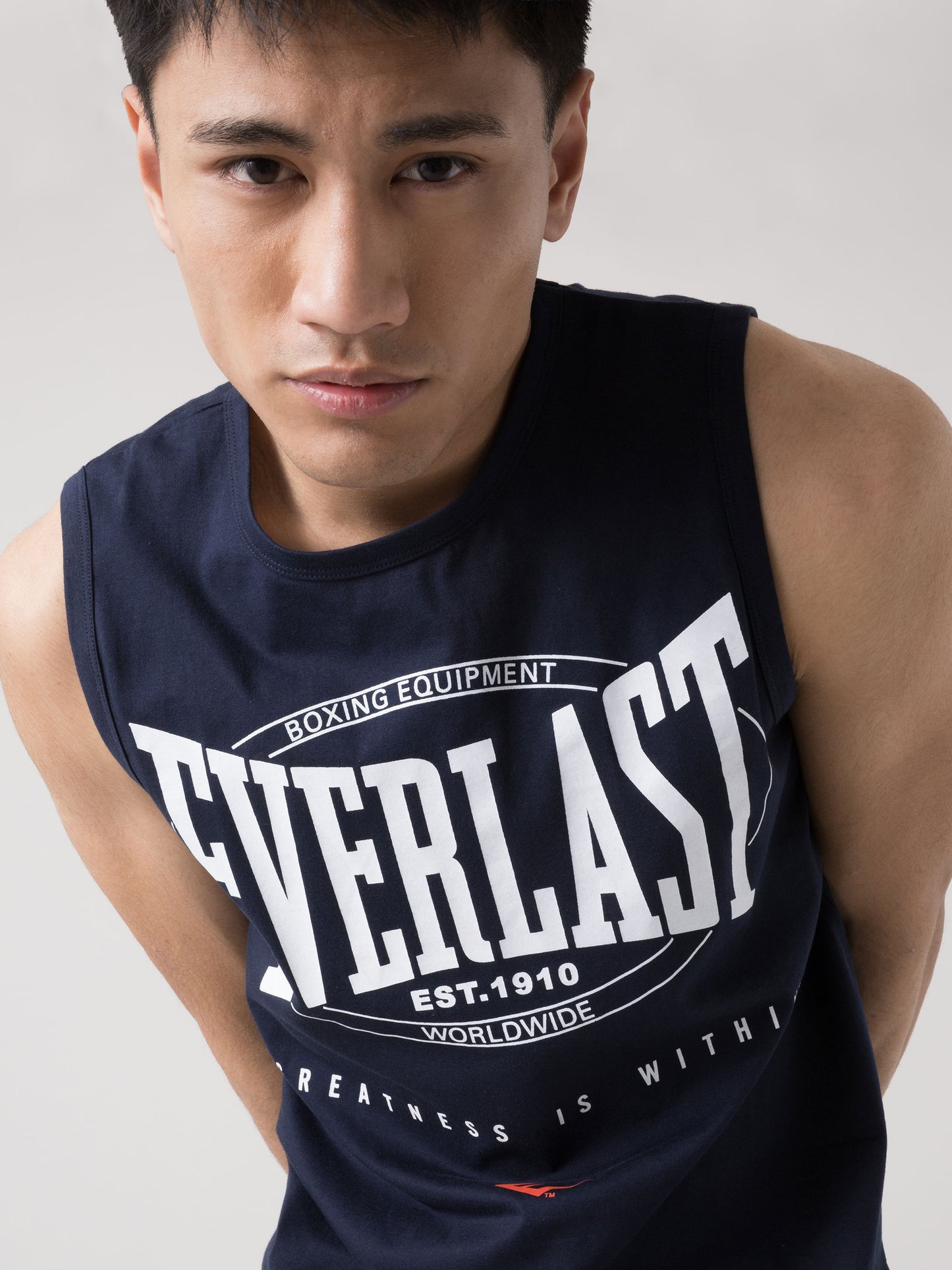 CANOTTA UOMO EVERLAST IN JERSEY LEGGERO CON MAXI LOGO FRONTALE