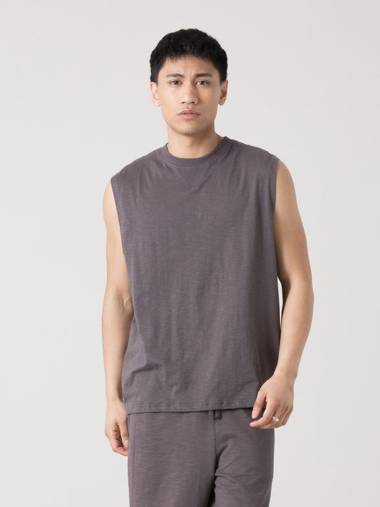 CANOTTA UOMO EVERLAST IN SLUB JERSEY LEGGERO CON STAMPA VINTAGE SUL RETRO