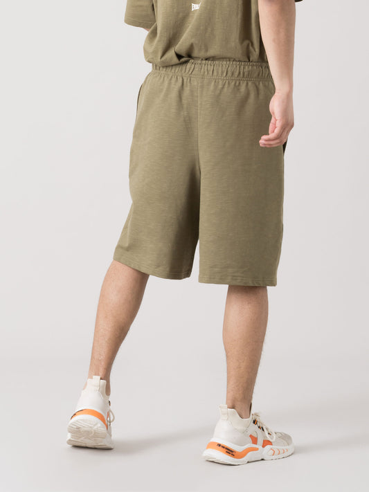 EVERLAST BERMUDA UOMO BASIC IN FELPA SLUB NON GARZATA CON COULISSE