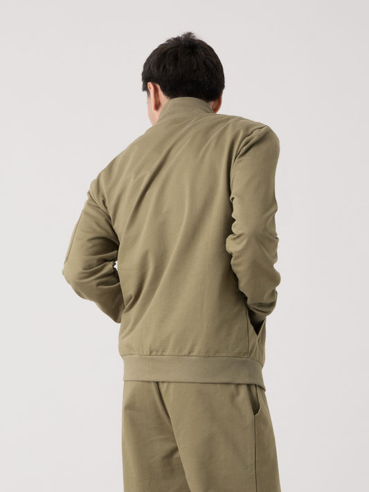 FELPA UOMO EVERLAST FULL ZIP CON COLLO ALTO E TASCA CARGO SULLA MANICA