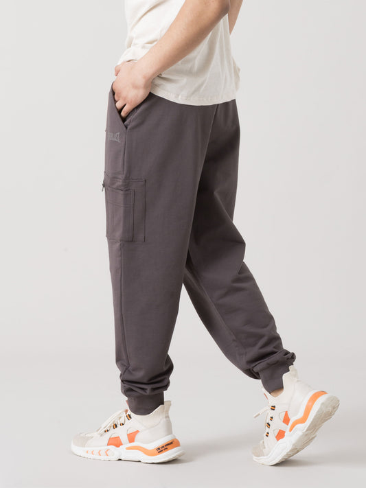PANTALONI TUTA UOMO EVERLAST JOGGER CARGO CON TASCA LATERALE E COULISSE