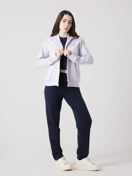 EVERLAST FELPA FULL ZIP DONNA STRETCH CON COLLO ALTO E TASCHE LATERALI