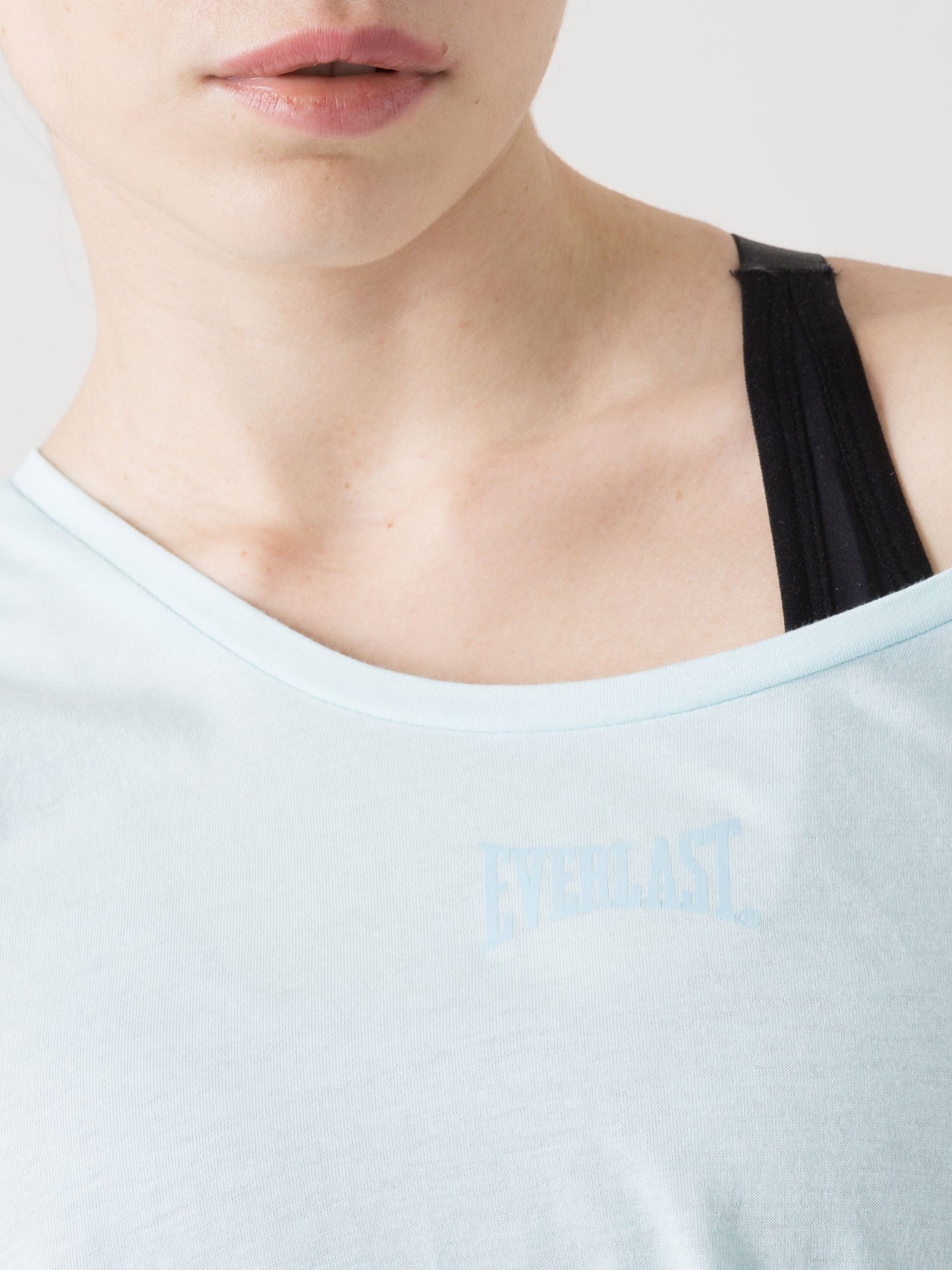 EVERLAST CANOTTA DONNA IN COTONE MODAL CON SCOLLO ROTONDO E LOGO FRONTALE