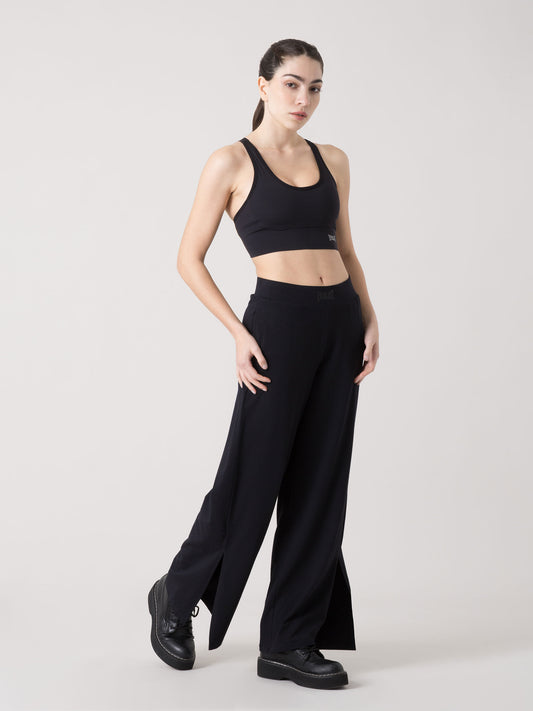 PANTALONI DONNA EVERLAST WIDE LEG SPORTIVI CON TASCHE