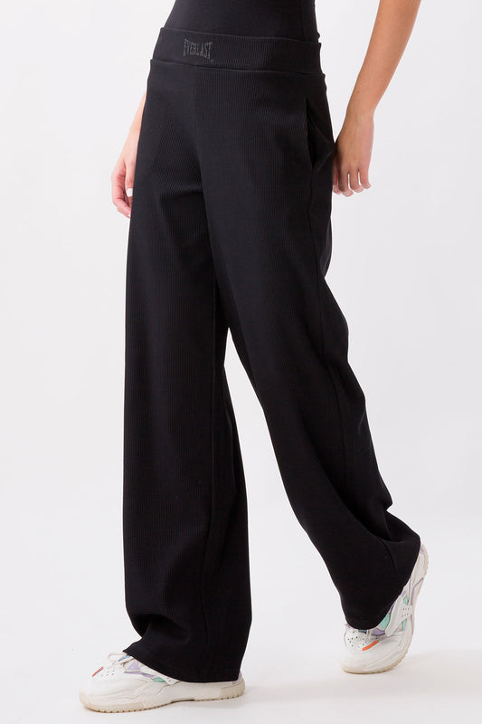 PALAZZO TROUSERS IN STRETCH RIB