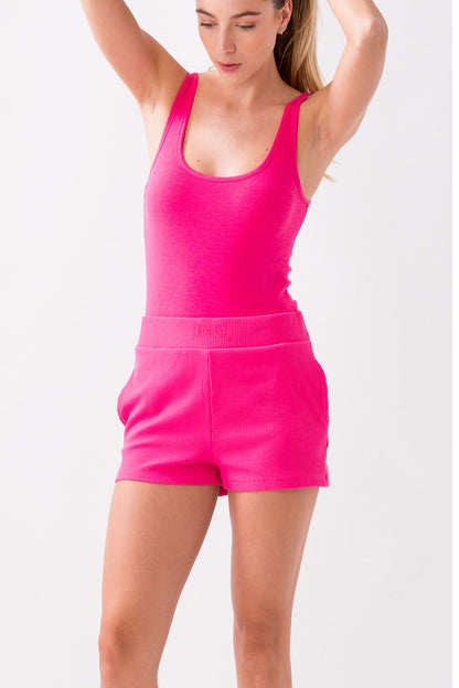 STRETCH RIB SHORTS