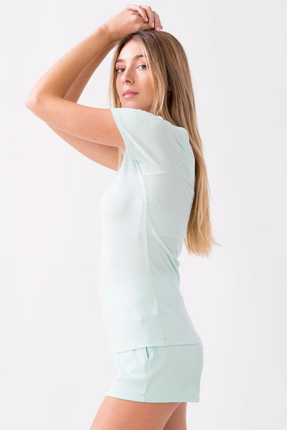 DYNAMIC WORLD STRETCH RIB T-SHIRT