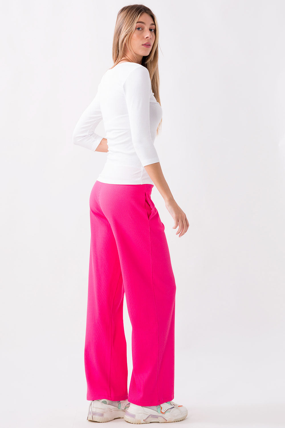 RIBBED STRETCH TOP DYNAMIC WOLRD