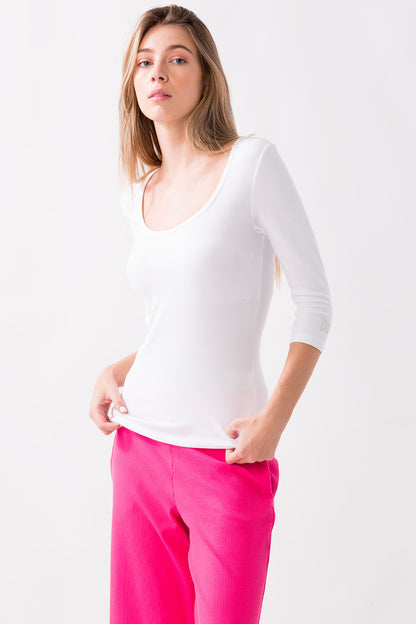 RIBBED STRETCH TOP DYNAMIC WOLRD