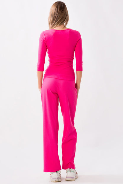 RIBBED STRETCH TOP DYNAMIC WOLRD