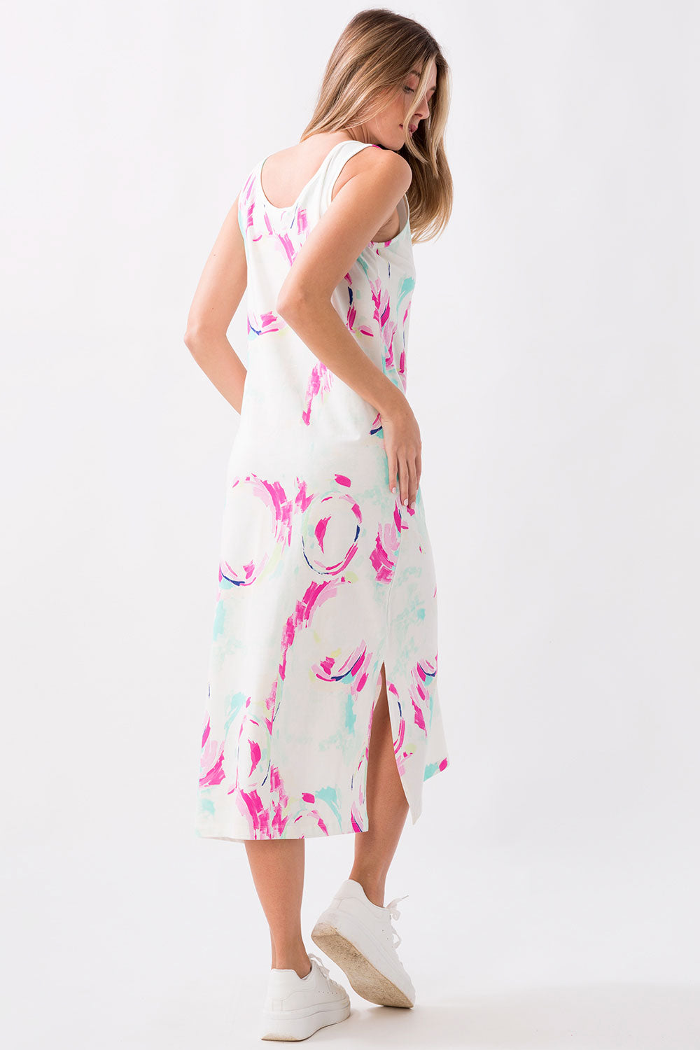 DYNAMIC WORLD DRESS WITH ALL-OVER PRINT