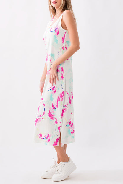 DYNAMIC WORLD DRESS WITH ALL-OVER PRINT