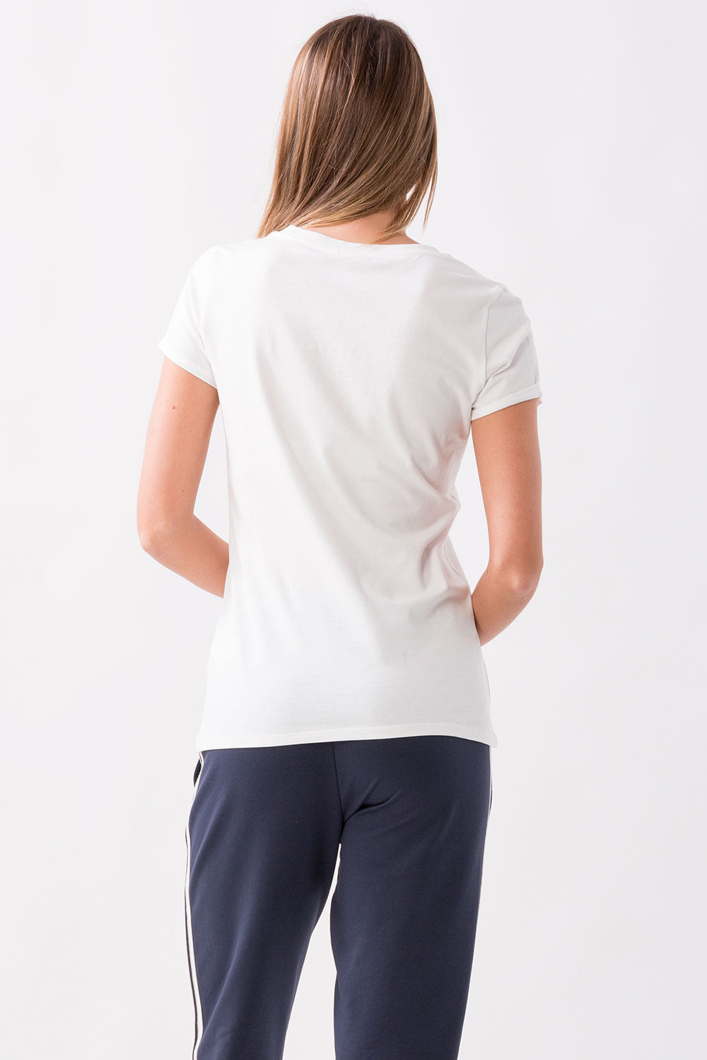 T-SHIRT IN JERSEY STRETCH CON MICRO-BORCHIE