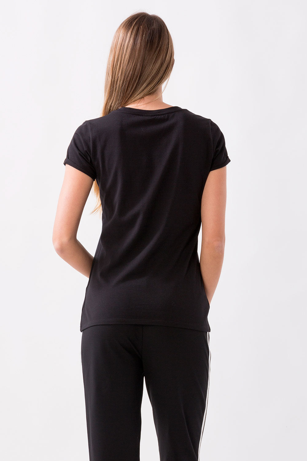 T-SHIRT IN JERSEY STRETCH CON MICRO-BORCHIE