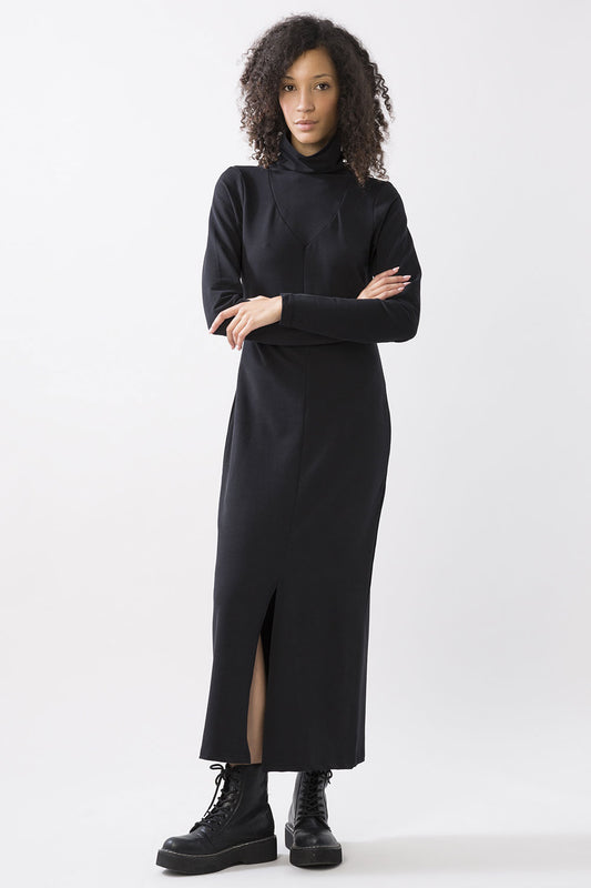 HIGH-NECK SPORT CHIC DRESS
