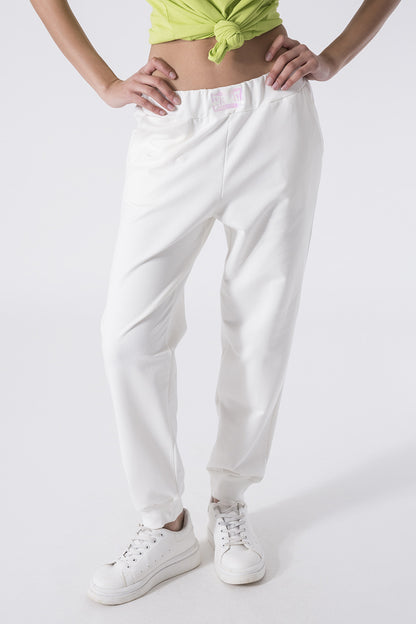 SPORTSWEAR TROUSERS WITH CUFFED HEM