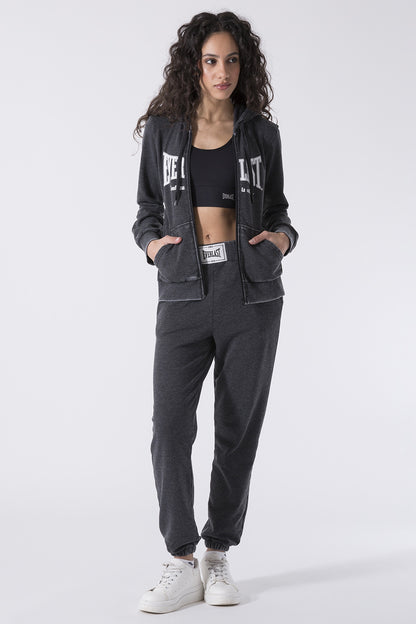FELPA FULL ZIP CON CAPPUCCIO MINIMAL BOXING