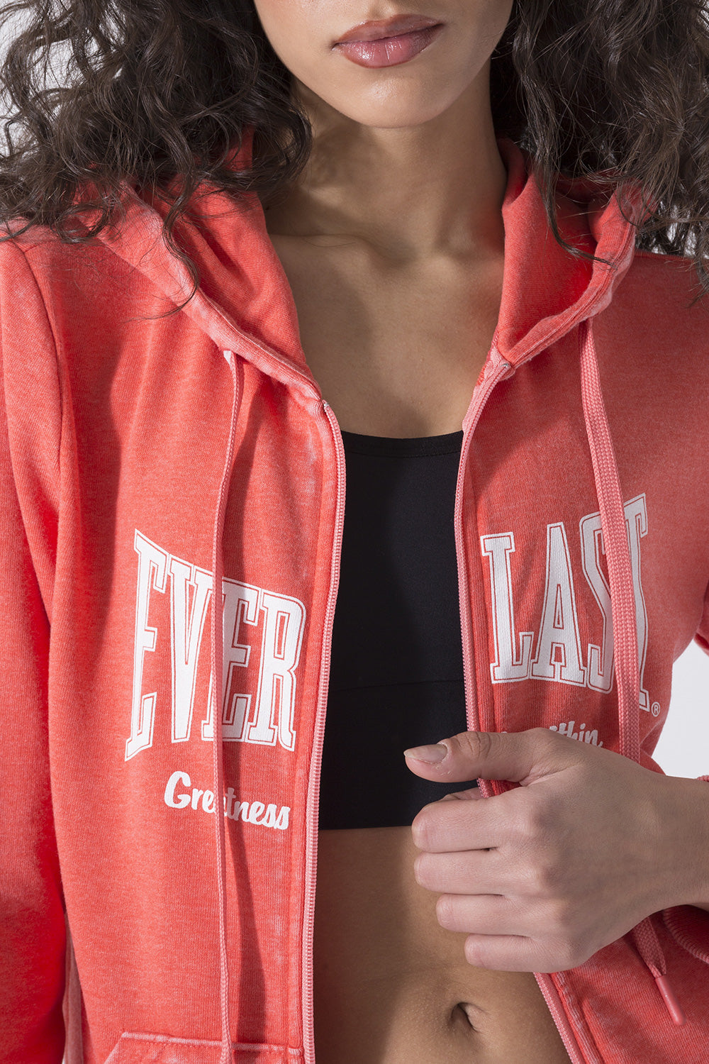 FELPA FULL ZIP CON CAPPUCCIO MINIMAL BOXING
