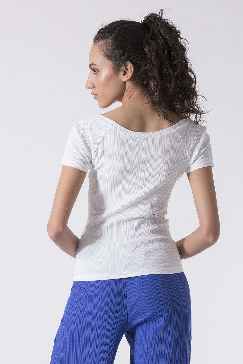T-SHIRT SPORTY ELEGANCE IN COSTINA STRETCH
