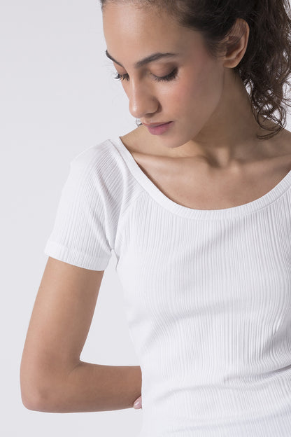T-SHIRT SPORTY ELEGANCE IN COSTINA STRETCH