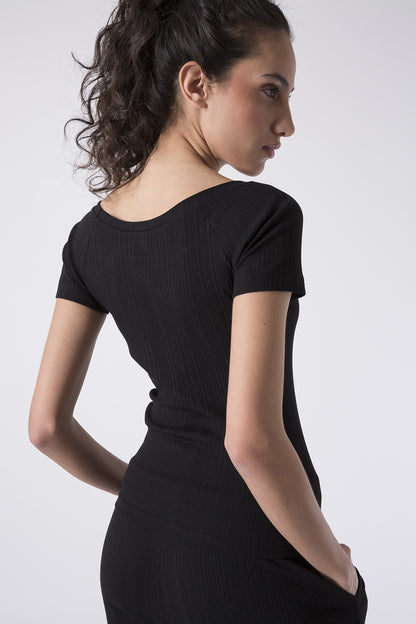 T-SHIRT SPORTY ELEGANCE IN COSTINA STRETCH