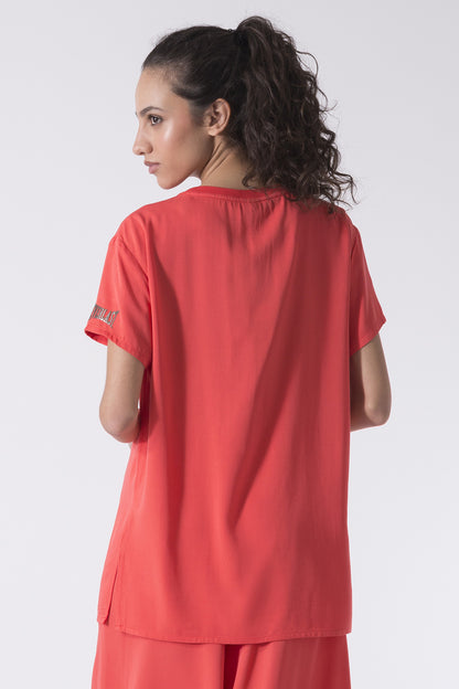 T-SHIRT SPORTY ELEGANCE IN VISCOSA