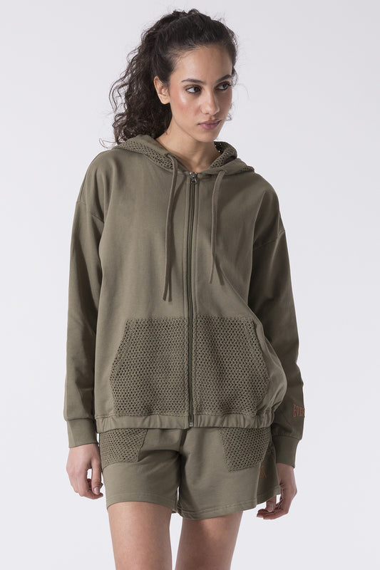 FELPA FULL ZIP CON CAPPUCCIO WANDERLUST