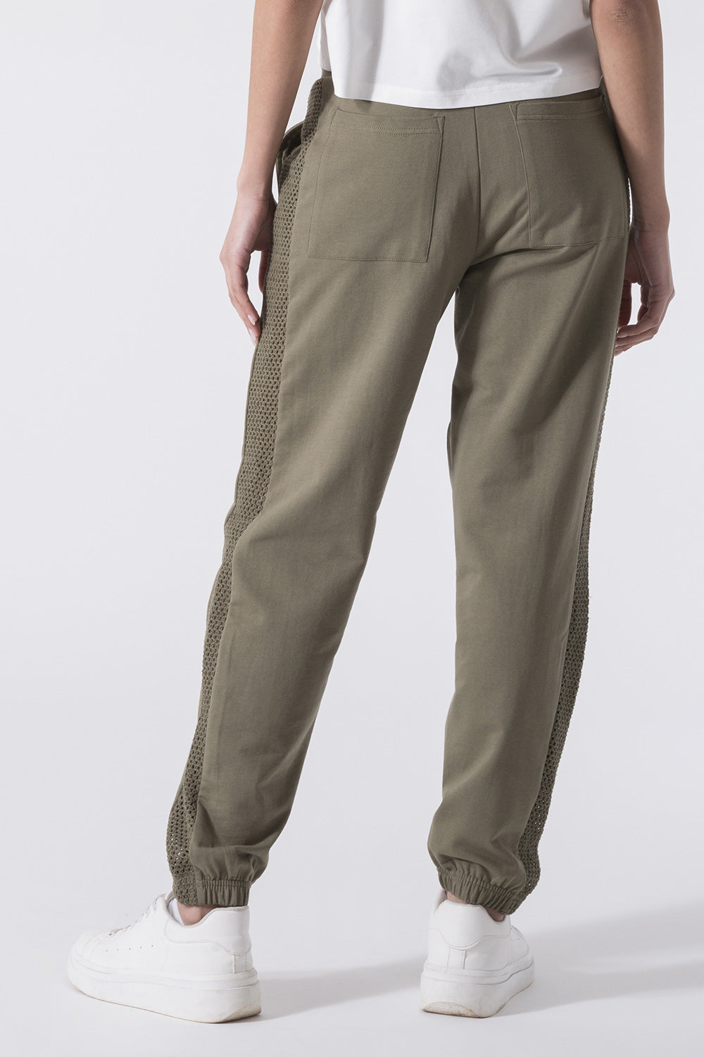 WANDERLUST PANTS WITH MESH CROCHET INSERTS