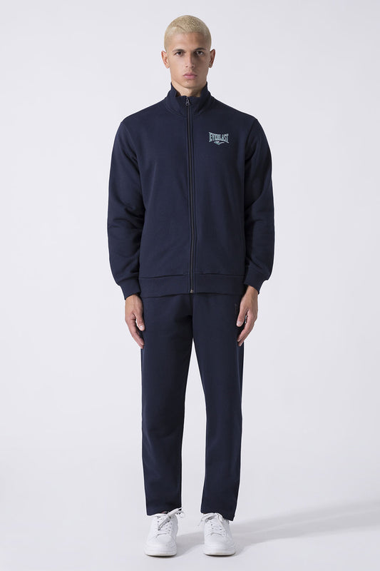 BASIC TUTA IN FELPA DI COTONE CON GIACCA FULL ZIP E PANTALONE DRITTO