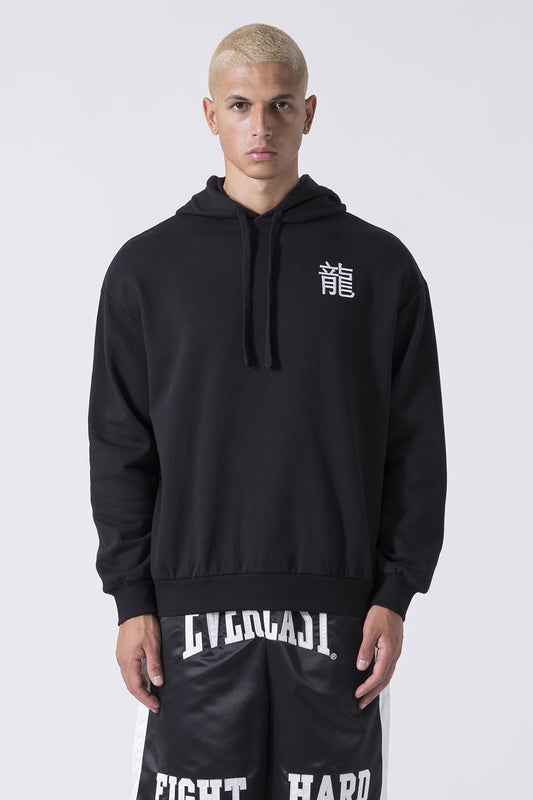 EXCLUSIVE FELPA CAPPUCCIO CON GRAFICA DRAGO
