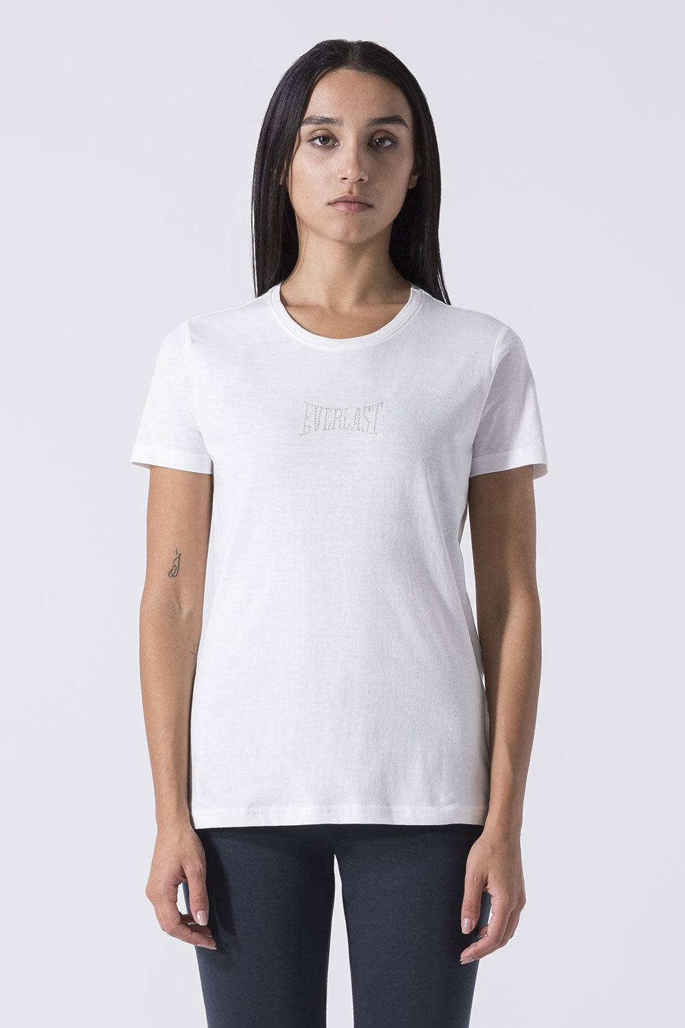 BASIC T-SHIRT CON LOGO STRASS