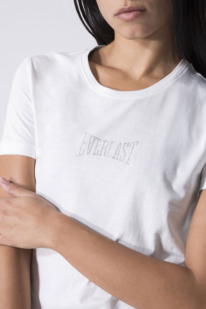BASIC T-SHIRT CON LOGO STRASS