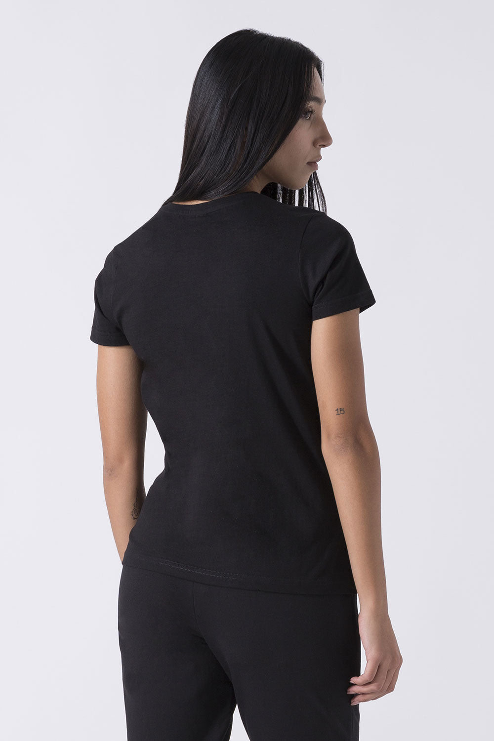 BASIC T-SHIRT CON LOGO STRASS