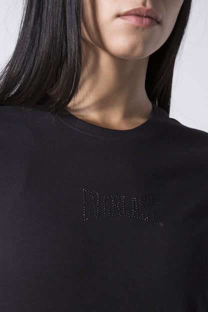 BASIC T-SHIRT CON LOGO STRASS