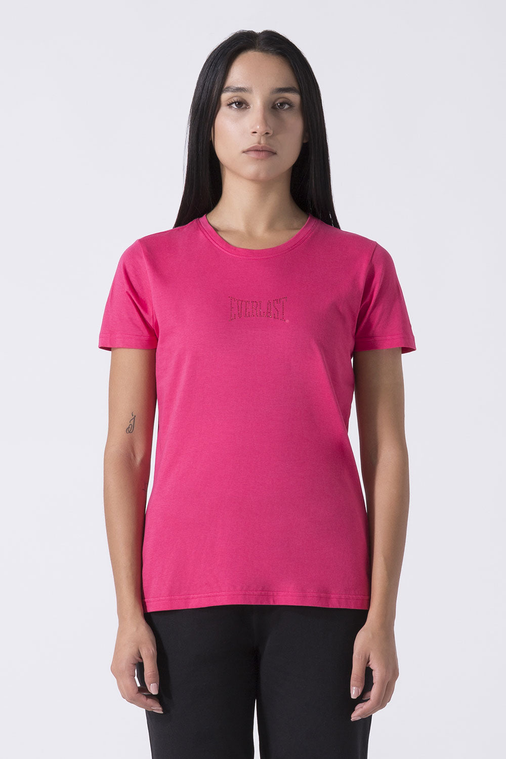 BASIC T-SHIRT CON LOGO STRASS