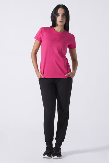 BASIC T-SHIRT CON LOGO STRASS